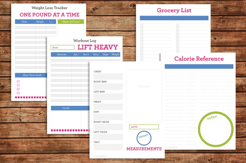 100 Day Weight Loss Journal Printable Pages