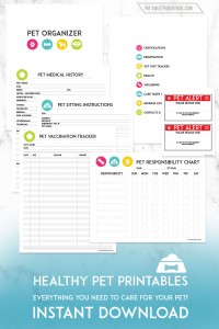 Healthy Pet Printables – Pet Planner - Sweet Paper Trail